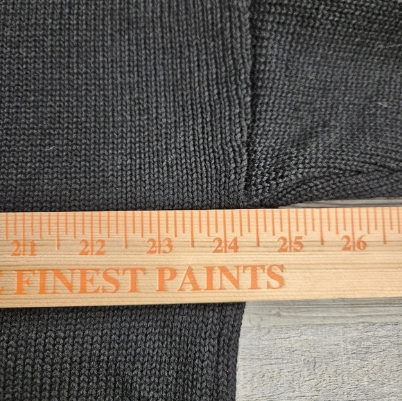 Cable Stitch Black Sweater Lightning Bolts Medium "David Rose" style - Picture 12 of 12